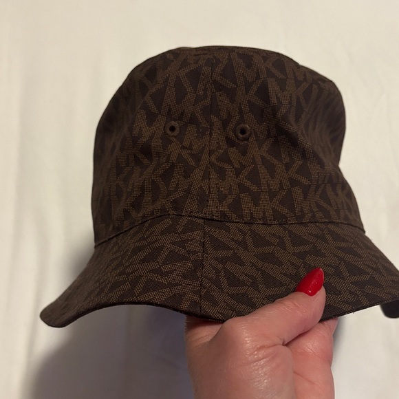 Michael Kors Brown Monogram Bucket Hat - Picture 6 of 6